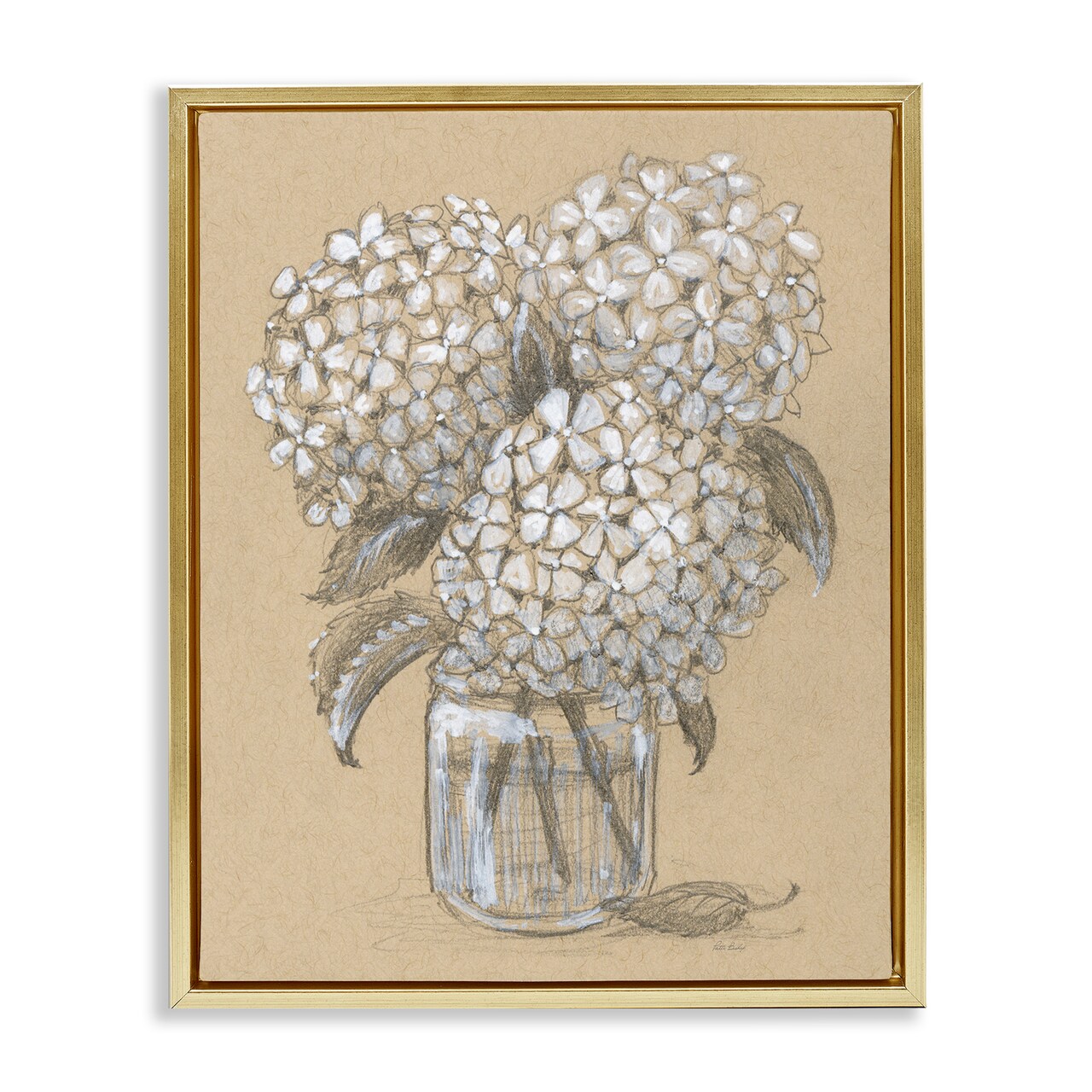 Stupell Industries Hydrangea Jar Drawing Floating Frame, design by Patti Bishop